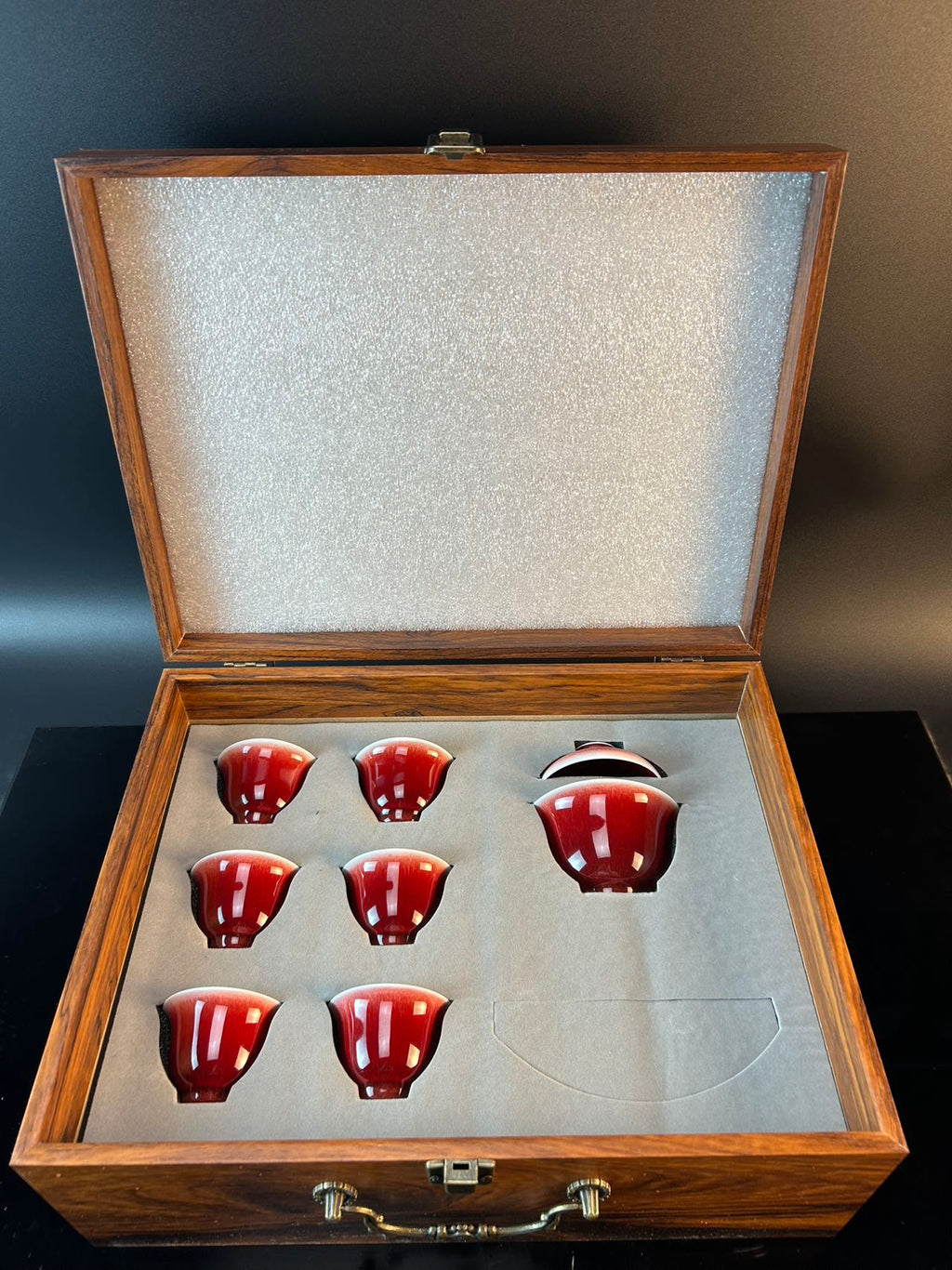 景德镇高温颜色釉郎红茶具套组