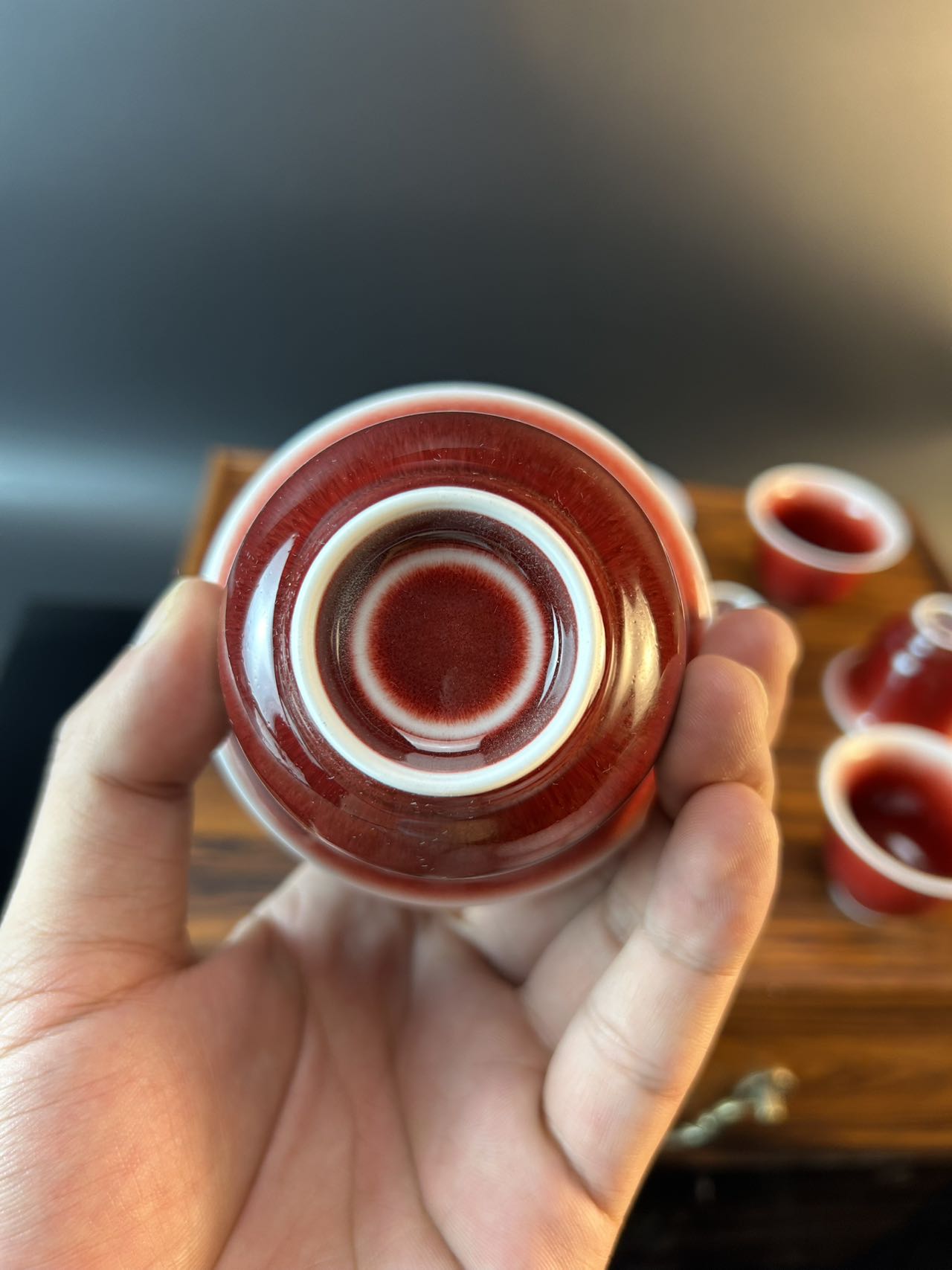 景德镇高温颜色釉郎红茶具套组