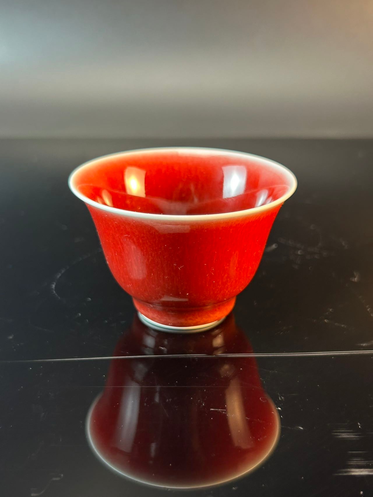 景德镇高温颜色釉郎红铃铛杯