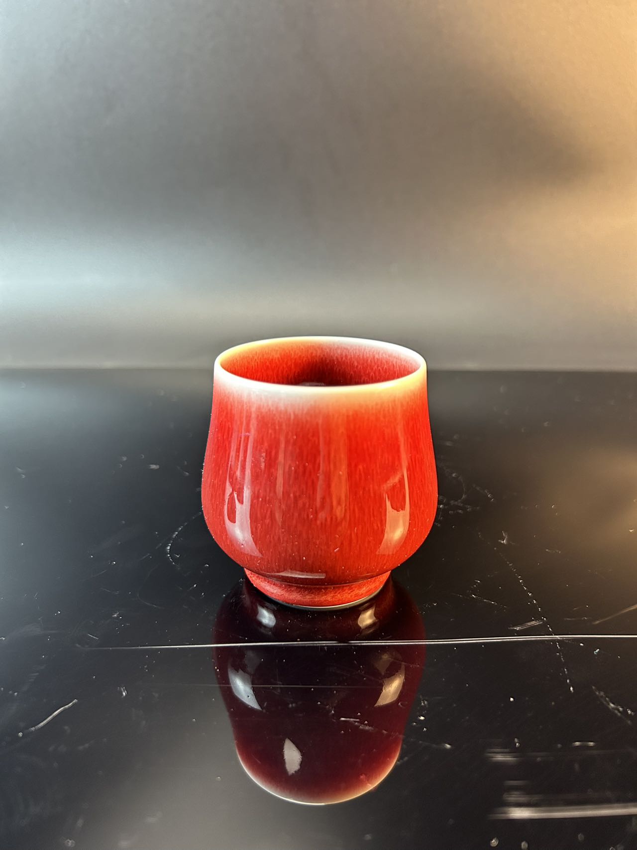 景德镇高温颜色釉郎红主人杯