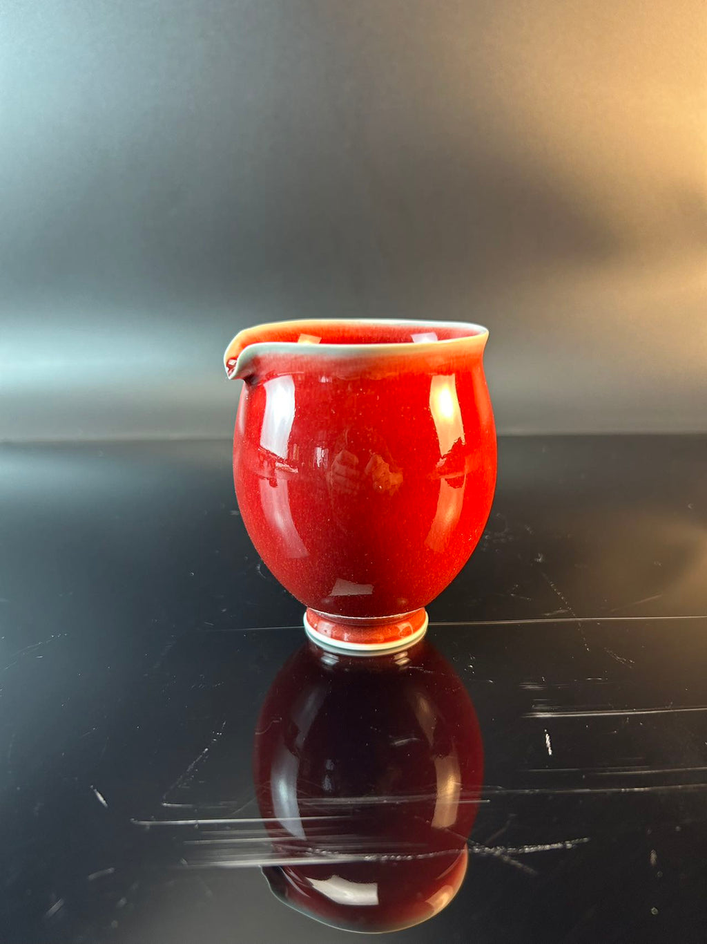 景德镇高温颜色釉郎红公道杯