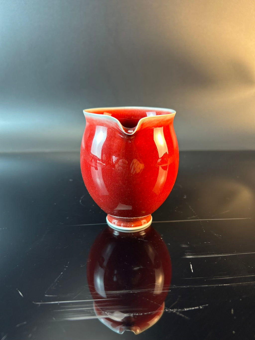 景德镇高温颜色釉郎红公道杯