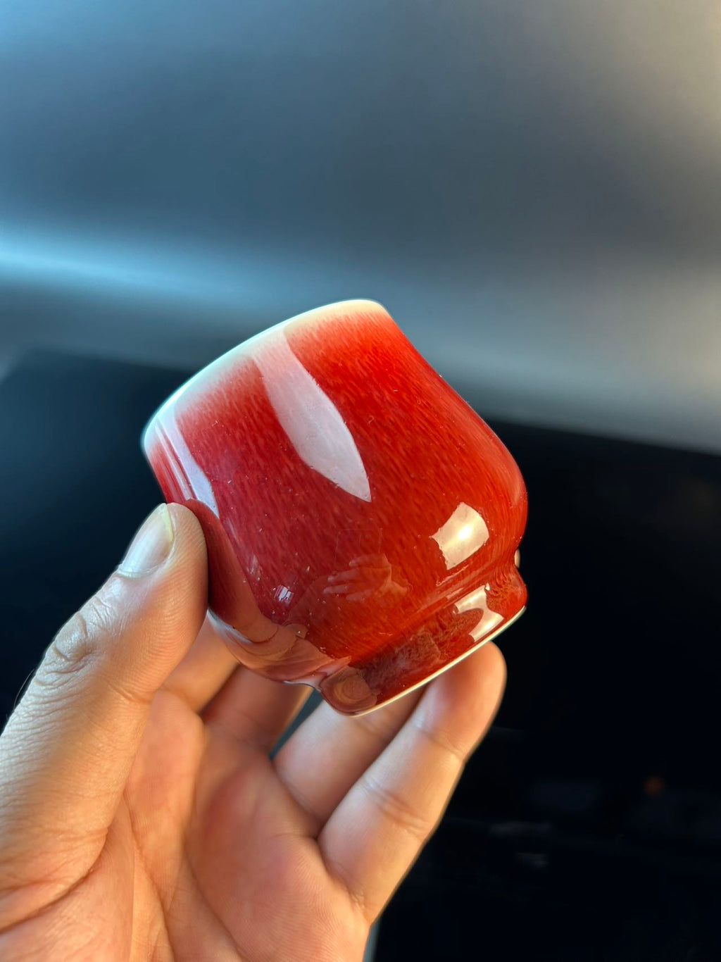 景德镇高温颜色釉郎红主人杯