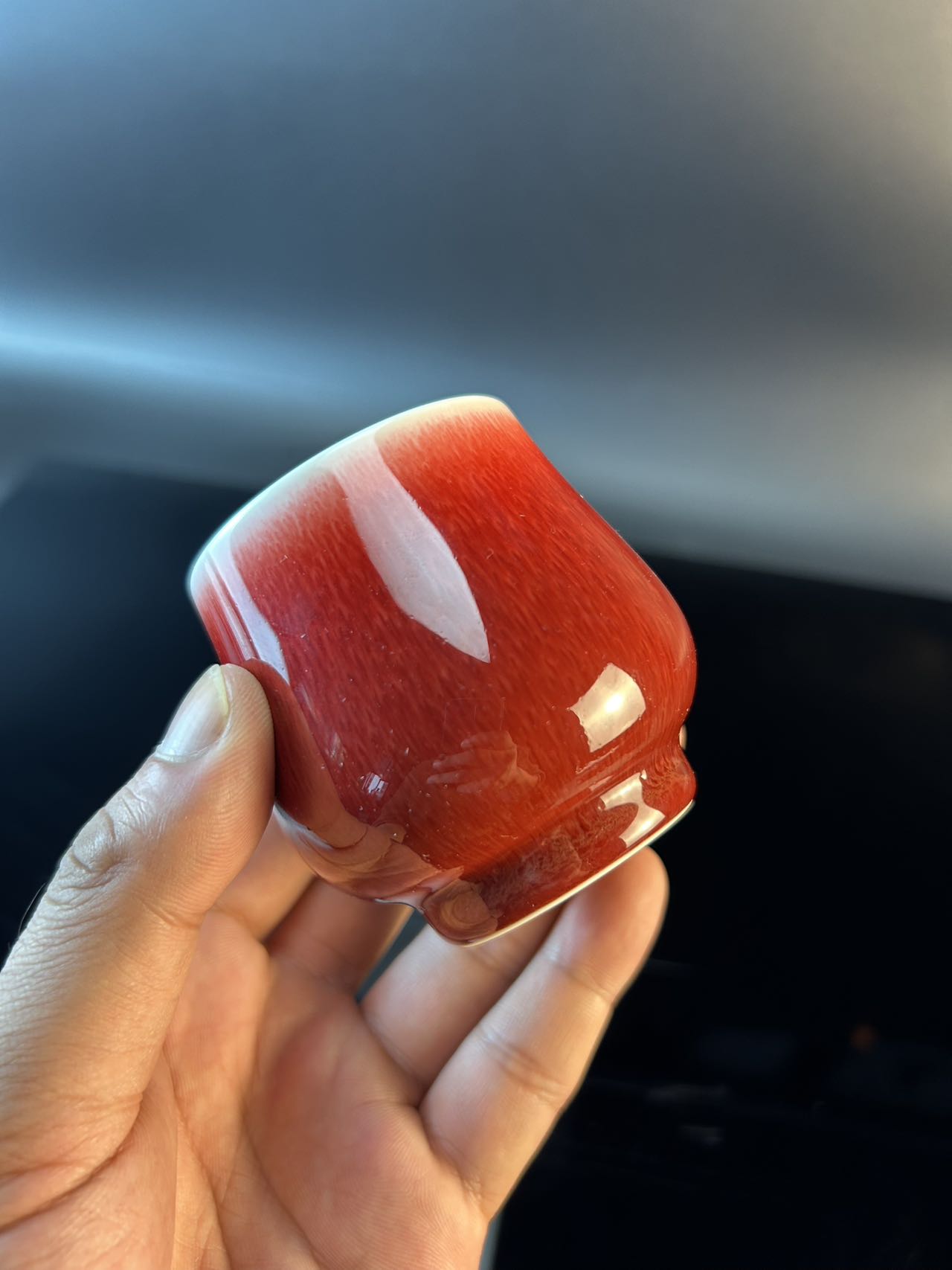 景德镇高温颜色釉郎红主人杯