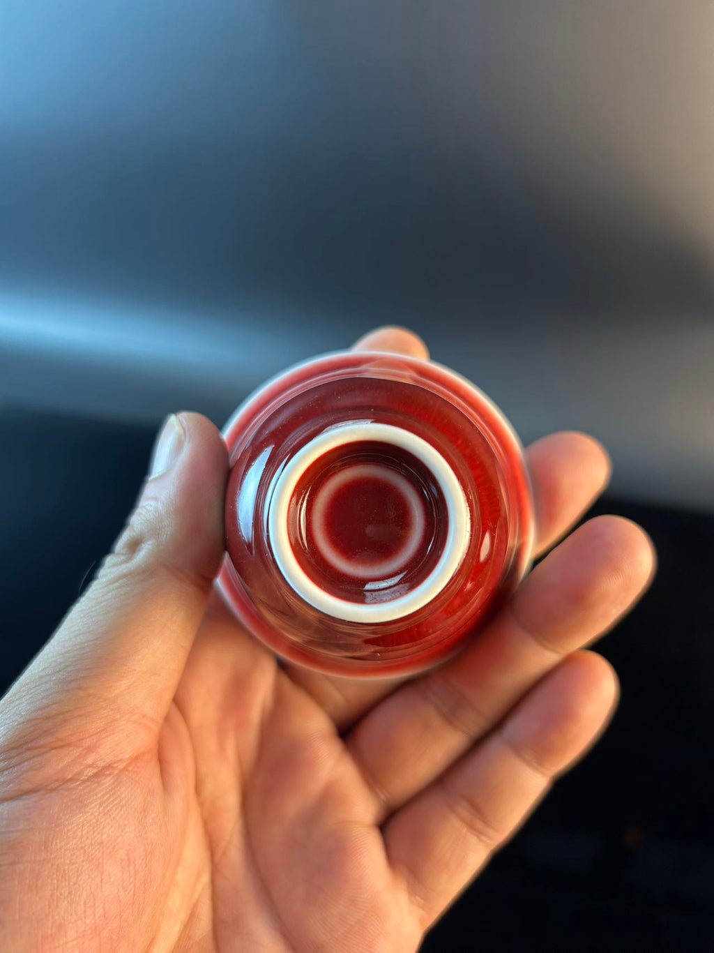 景德镇高温颜色釉郎红铃铛杯